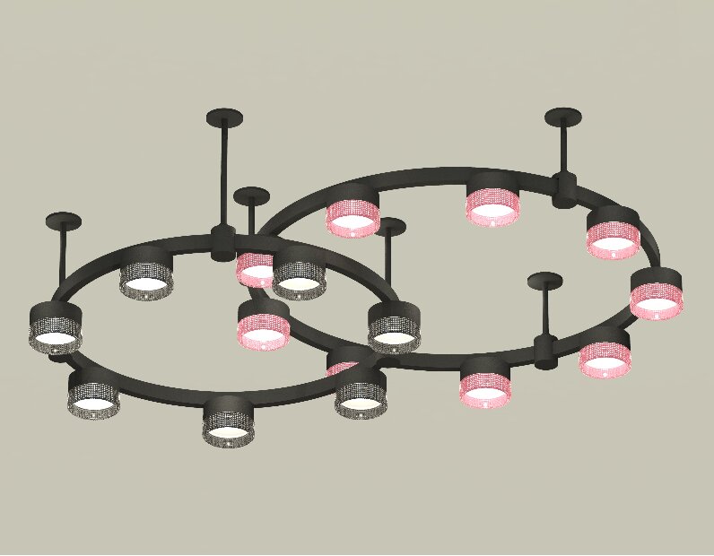 Комплект подвесного светильника Techno Ring с композитным хрусталем Ambrella Light XR92221200