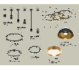 Комплект подвесного светильника Techno Ring с акрилом Ambrella Light XR92222001