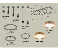 Комплект подвесного светильника Techno Ring Ambrella Light XR92222100