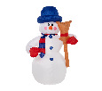 3D фигура надувная Снеговик с метлой NN- 511-122