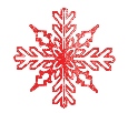 Елочная фигура Снежинка ажурная 3D 502-342