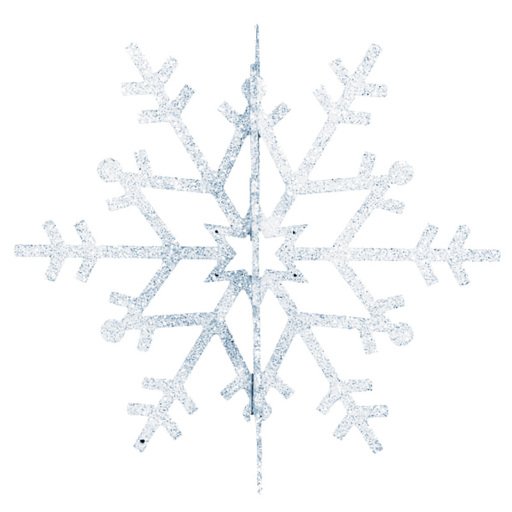 Елочная фигура Снежинка резная 3D 502-345