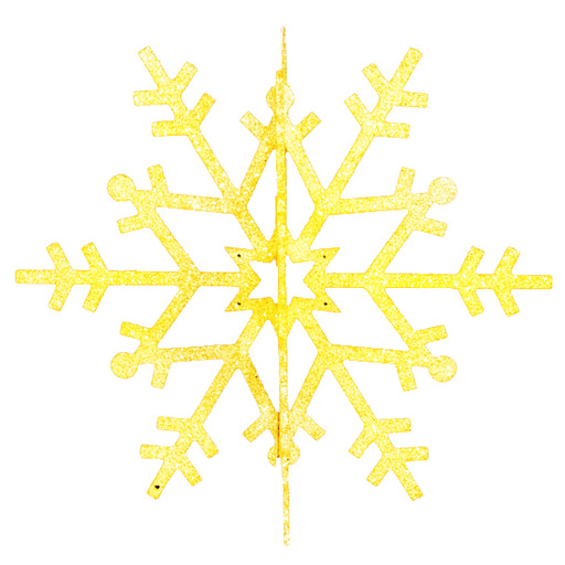 Елочная фигура Снежинка резная 3D 502-341