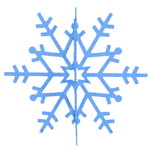 Елочная фигура Снежинка резная 3D 502-343