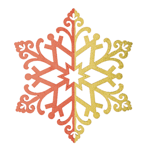 Елочная фигура Снежинка сказочная  40 см NN-502-388