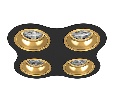 Комплект из светильников и рамки DOMINO Domino Lightstar D64703030303