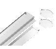 Алюминиевый профиль встраиваемый 21.5*6.8 для светодиодной ленты до 11мм Ambrella Light GP1001WH