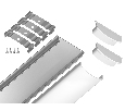 Алюминиевый профиль накладной 18*4 для светодиодной ленты до 15мм Ambrella Light GP1500AL
