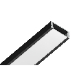 Алюминиевый профиль накладной 15.5*6 для светодиодной ленты до 11мм Ambrella Light GP1700BK