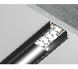 Алюминиевый профиль накладной 15.5*6 для светодиодной ленты до 11мм Ambrella Light GP1700BK/BK
