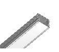 Алюминиевый профиль накладной 18*4 для светодиодной ленты до 15мм Ambrella Light GP1750AL
