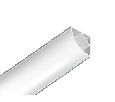 Алюминиевый профиль угловой круглый 15.7*15.7 для светодиодной ленты до 9,78мм Ambrella Light GP2100WH