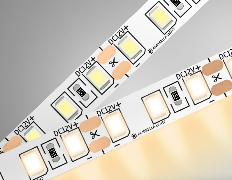 Светодиодная лента Ambrella Light GS1101 2835 120Led /9.6W m/ 12V IP20 3000K 5m/кратность резки 25mm Ambrella Light GS1101