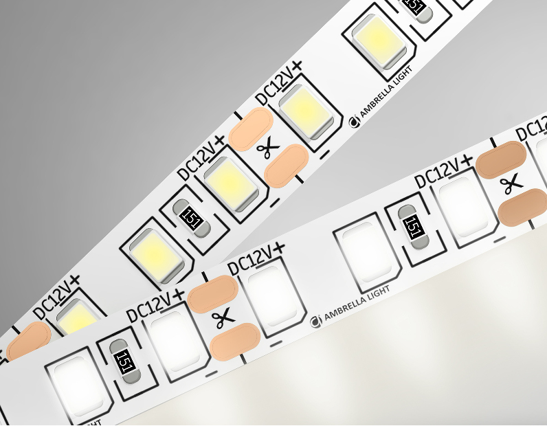 Светодиодная лента Ambrella Light GS1102 2835 120Led /9.6W m/ 12V IP20 4500K 5m/кратность резки 25mm Ambrella Light GS1102