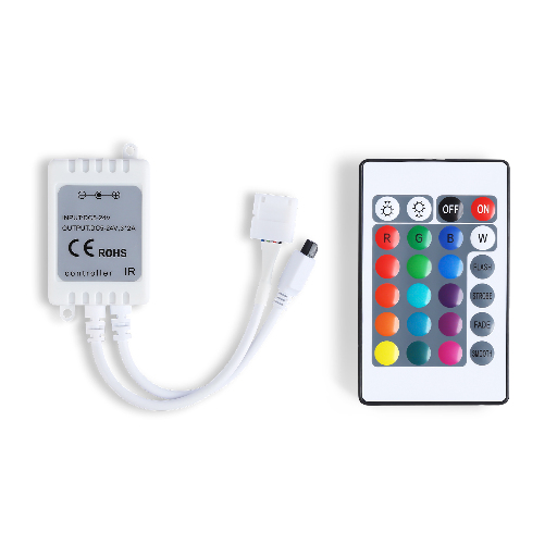 Контроллер для светодиодных лент RGB с инфракрасным пультом 6A 12V 72W/ 24V 144W GS11201 Ambrella Light GS11201