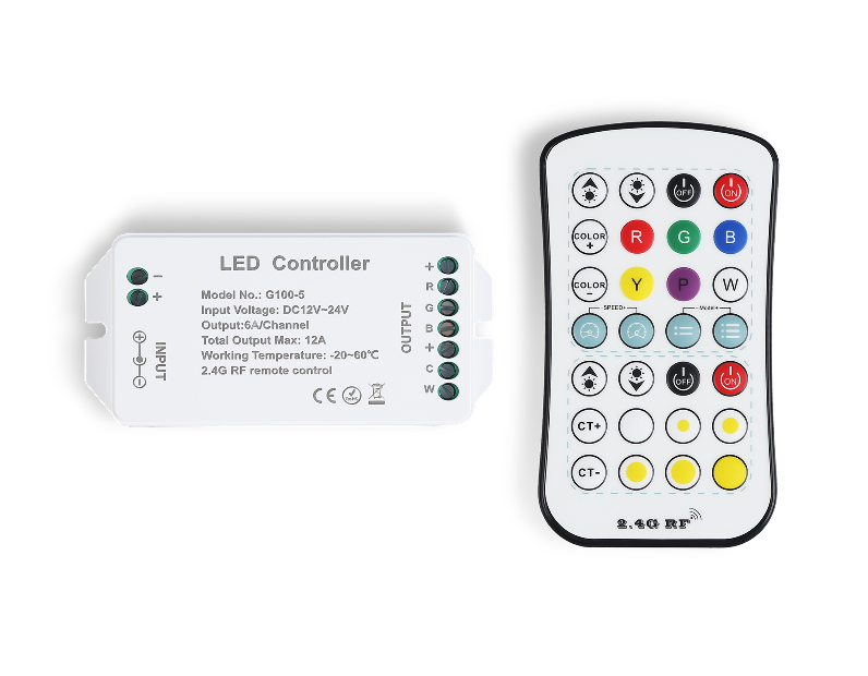 Контроллер для светодиодных лент RGB+CCT c радио пультом 2.4G GS11501 Ambrella Light GS11501