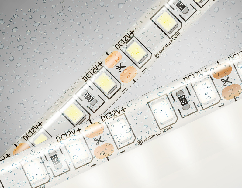 Светодиодная лента Ambrella Light GS1202 2835 120Led /9.6W m/ 12V IP65 4500K 5m/кратность резки 25mm Ambrella Light GS1202
