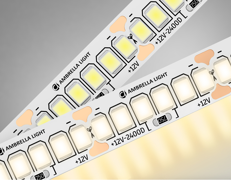 Светодиодная лента Ambrella Light GS1501 2835 240Led /19.2W m/12V IP20 3000K 5m/кратность резки 25mm Ambrella Light GS1501