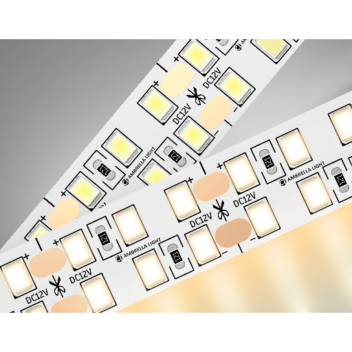 Светодиодная лента двухрядная Ambrella Light GS1701 2835 240Led /24W m/ 12V IP20 3000K 5m Ambrella Light GS1701