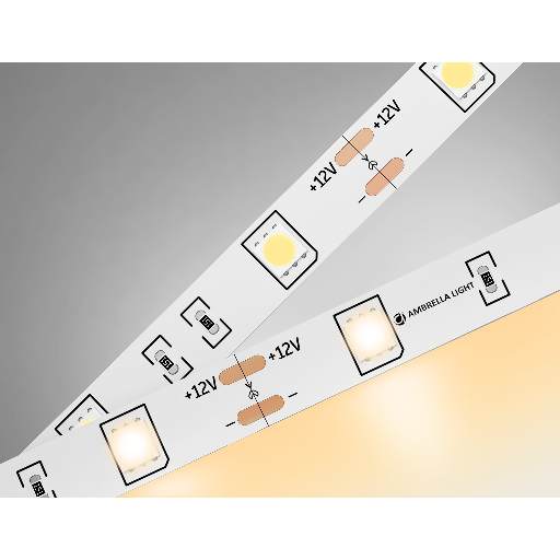 Светодиодная лента Ambrella Light GS1801 5050 30Led /7.2W m/ 12V IP20 3000K 5m Ambrella Light GS1801