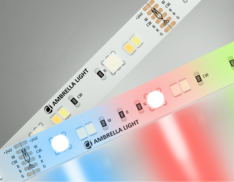Светодиодная лента RGB с регулировкой температуры света GS4501 5050+2835 90Led / 13W m/ 24V IP20 RGB Ambrella Light GS4501