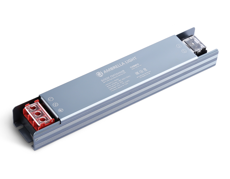 Блок питания для светодиодной ленты 12V 300W 25A IP20 185-260V 195*35*22 GS8810 Ambrella Light GS8810