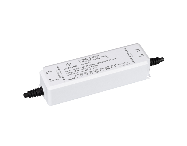 Блок питания ARPV-SP-24100-PFC (24V, 4.2A, 100W) (Arlight, IP67 Пластик, 5 лет) 043672