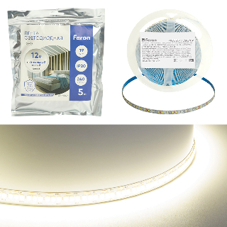 Светодиодная LED лента Feron LS617, 240SMD(2835)/м 19Вт/м 12V 5000*10*1.22мм 4000К, IP20 48827