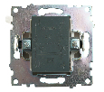 Переключатель перекрестный 1-клавишный (механизм), STEKKER GLS10-7110-04, 250V, 10А, серия Катрин, шоколад 49180