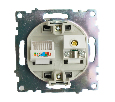 Розетка TV + компьютерная RJ-45 (механизм), серия Катрин, графит, GLS00-7106-06 49417