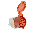 Розетка стационарная ST-125 32А 380В 3P+PE+N IP44, RST32-125-44, Stekker 49437