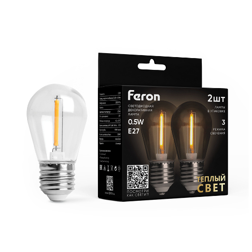 Лампа светодиодная Feron LB-384 E27 0,5W 230V 2700K 51036