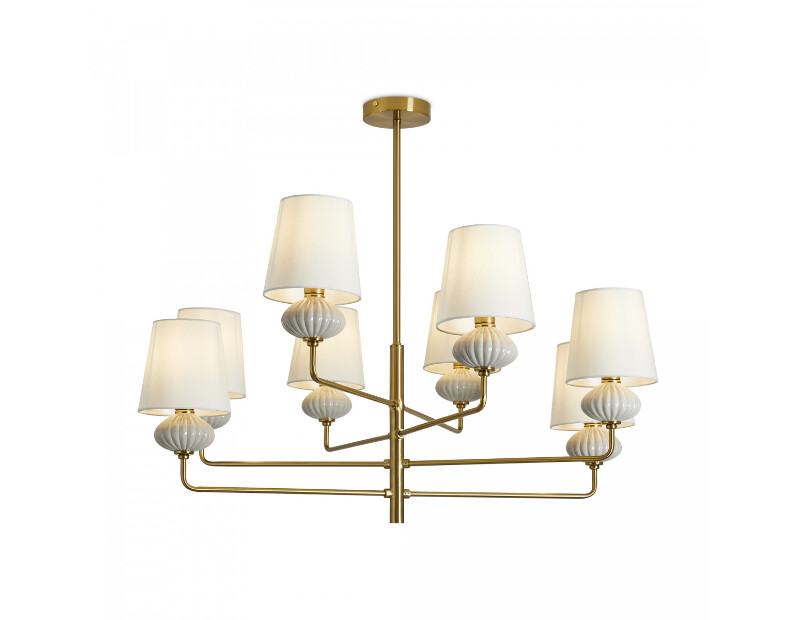 Люстра на штанге Freya Ceramics FR2029PL-08BS