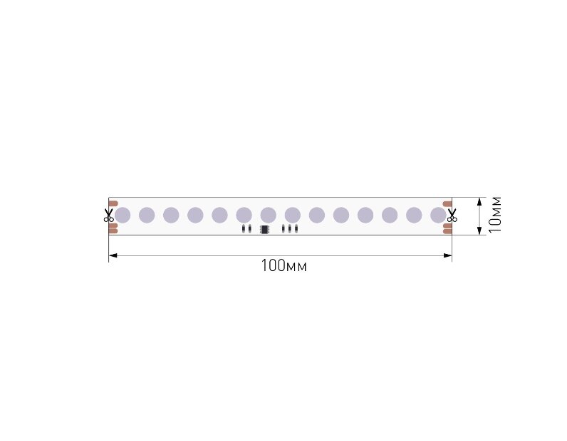 Лента светодиодная DOT, 140 LED/м, 11,52 Вт/м, 24В, IP20, Цвет: RGB Spi SWG-DOT420-24-11.52-WS2811RGB