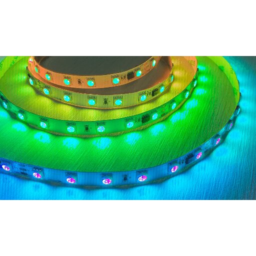 Лента светодиодная SPI, 5050, 60 LED/м, 14,4 Вт/м, 24В , IP20, Цвет: RGB SWG5PT60-24-14,4-WS2811RGB