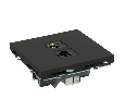 Розетка TV + компьютерная RJ-45 (механизм), STEKKER, RST00-5106-05, серия Эмили, черный уголь, soft touch 49846