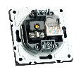 Розетка TV + компьютерная RJ-45 (механизм), STEKKER, RST00-5106-05, серия Эмили, черный уголь, soft touch 49846