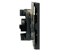 Розетка TV + компьютерная RJ-45 (механизм), STEKKER, RST00-5106-05, серия Эмили, черный уголь, soft touch 49846