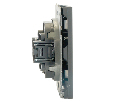Розетка компьютерная 1-местная RJ-45 (механизм), STEKKER, серия Эмили, RST00-5117-05, черный уголь, soft touch 49847