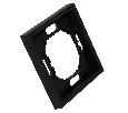 Рамка STEKKER, PFR00-5001-05 1-местная, серия Эмили, черный уголь, soft touch 49858