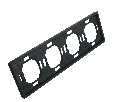 Рамка STEKKER, PFR00-5004-05 4-местная, серия Эмили, черный уголь, soft touch 49861