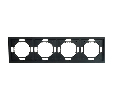 Рамка STEKKER, PFR00-5004-05 4-местная, серия Эмили, черный уголь, soft touch 49861
