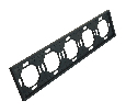Рамка STEKKER, PFR00-5005-05 5-местная, серия Эмили, черный уголь, soft touch 49862