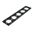 Рамка STEKKER, PFR00-5005-05 5-местная, серия Эмили, черный уголь, soft touch 49862