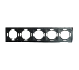 Рамка STEKKER, PFR00-5005-05 5-местная, серия Эмили, черный уголь, soft touch 49862