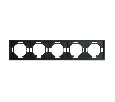 Рамка STEKKER, PFR00-5005-05 5-местная, серия Эмили, черный уголь, soft touch 49862
