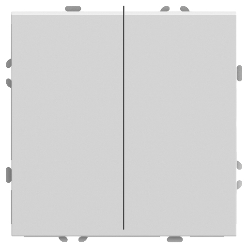 Переключатель 2-клавишный (механизм), STEKKER, 250В, 10А, серия Эмили, RSW10-5107-01, белый фарфор, soft touch 49869