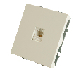 Розетка компьютерная 1-местная RJ-45 (механизм), STEKKER, серия Эмили, RST00-5117-01, белый фарфор, soft touch 49873
