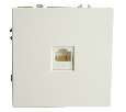 Розетка компьютерная 1-местная RJ-45 (механизм), STEKKER, серия Эмили, RST00-5117-01, белый фарфор, soft touch 49873