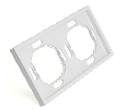 Рамка STEKKER, PFR00-5002-01 2-местная, серия Эмили, белый фарфор, soft touch 49885